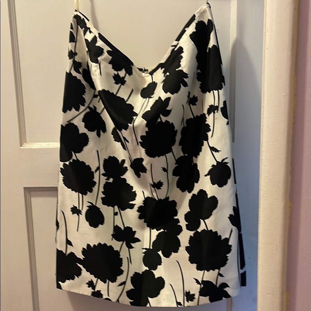 Floral Black and White Skirt